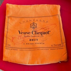 Veuve Clicquot Zippered Pillow Cover